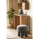 Pouf >Canberra< in anthrazitgrau (Holzkohle), Polyester - 43x43x43cm (BxHxT)