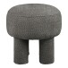 Pouf >Canberra< in anthrazitgrau (Holzkohle), Polyester - 43x43x43cm (BxHxT)