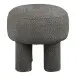 Pouf >Canberra< in anthrazitgrau (Holzkohle), Polyester - 43x43x43cm (BxHxT)