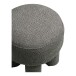 Pouf >Canberra< in anthrazitgrau (Holzkohle), Polyester - 43x43x43cm (BxHxT)