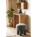 Pouf >Canberra< in anthrazitgrau (Holzkohle), Polyester - 43x43x43cm (BxHxT)