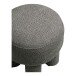 Pouf >Canberra< in anthrazitgrau (Holzkohle), Polyester - 43x43x43cm (BxHxT)