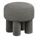 Pouf >Canberra< in anthrazitgrau (Holzkohle), Polyester - 43x43x43cm (BxHxT)