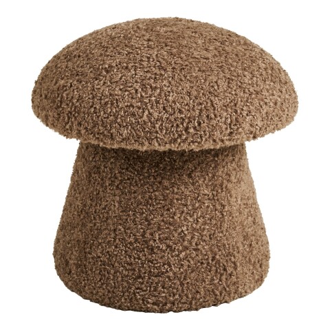 Pouf >Enna< in Braun, Polyester - 45x45x45cm (BxHxT)