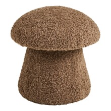 Pouf >Enna< in Braun, Polyester - 45x45x45cm (BxHxT)