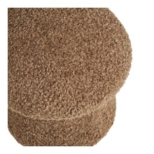Pouf >Enna< in Braun, Polyester - 45x45x45cm (BxHxT)
