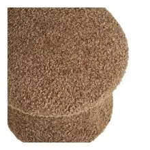 Pouf >Enna< in Braun, Polyester - 45x45x45cm (BxHxT)