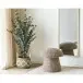 Pouf >Enna< in Braun, Polyester - 45x45x45cm (BxHxT)