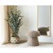 Pouf >Enna< in Braun, Polyester - 45x45x45cm (BxHxT)