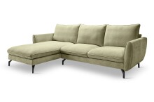 Ecksofa >Toronto< in grün, Webstoff - 259x87x165cm (BxHxT)