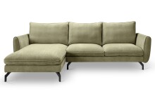 Ecksofa >Toronto< in grün, Webstoff - 259x87x165cm (BxHxT)