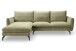 Ecksofa >Toronto< in grün, Webstoff - 259x87x165cm (BxHxT)