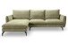 Ecksofa >Toronto< in grün, Webstoff - 259x87x165cm (BxHxT)