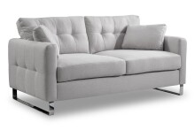 2-Sitzer >Hera< in hellgrau, Flachgewebe - 175x92x94cm (BxHxT)