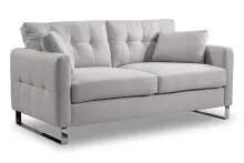 2-Sitzer >Hera< in hellgrau, Flachgewebe - 175x92x94cm (BxHxT)