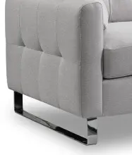 2-Sitzer >Hera< in hellgrau, Flachgewebe - 175x92x94cm (BxHxT)