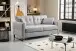 2-Sitzer >Hera< in hellgrau, Flachgewebe - 175x92x94cm (BxHxT)