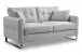 2-Sitzer >Hera< in hellgrau, Flachgewebe - 175x92x94cm (BxHxT)