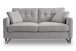2-Sitzer >Hera< in hellgrau, Flachgewebe - 175x92x94cm (BxHxT)