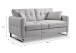 2-Sitzer >Hera< in hellgrau, Flachgewebe - 175x92x94cm (BxHxT)