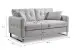 2-Sitzer >Hera< in hellgrau, Flachgewebe - 175x92x94cm (BxHxT)