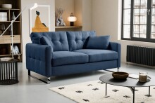 2-Sitzer >Hera< in dunkelblau, Flachgewebe - 175x92x94cm (BxHxT)