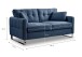 2-Sitzer >Hera< in dunkelblau, Flachgewebe - 175x92x94cm (BxHxT)