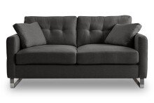 2-Sitzer >Hera< in grau, Flachgewebe - 175x92x94cm (BxHxT)