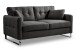 2-Sitzer >Hera< in grau, Flachgewebe - 175x92x94cm (BxHxT)