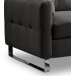 2-Sitzer >Hera< in grau, Flachgewebe - 175x92x94cm (BxHxT)