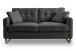 2-Sitzer >Hera< in grau, Flachgewebe - 175x92x94cm (BxHxT)