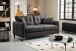 2-Sitzer >Hera< in grau, Flachgewebe - 175x92x94cm (BxHxT)