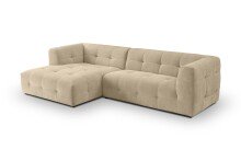 Ecksofa >Tenso< in beige, Webstoff - 292x72x161cm (BxHxT)