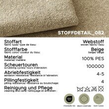 Ecksofa >Tenso< in beige, Webstoff - 292x72x161cm (BxHxT)