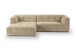Ecksofa >Tenso< in beige, Webstoff - 292x72x161cm (BxHxT)