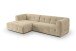 Ecksofa >Tenso< in beige, Webstoff - 292x72x161cm (BxHxT)