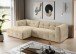 Ecksofa >Tenso< in beige, Webstoff - 292x72x161cm (BxHxT)