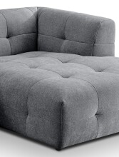 Ecksofa >Tenso< in grau, Webstoff - 292x72x161cm (BxHxT)