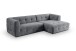 Ecksofa >Tenso< in grau, Webstoff - 292x72x161cm (BxHxT)