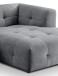 Ecksofa >Tenso< in grau, Webstoff - 292x72x161cm (BxHxT)