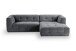 Ecksofa >Tenso< in grau, Webstoff - 292x72x161cm (BxHxT)