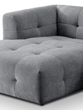 Ecksofa >Tenso< in grau, Webstoff - 292x72x161cm (BxHxT)