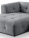 Ecksofa >Tenso< in grau, Webstoff - 292x72x161cm (BxHxT)