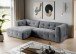 Ecksofa >Tenso< in grau, Webstoff - 292x72x161cm (BxHxT)