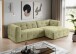 Ecksofa >Tenso< in grün, Webstoff - 292x72x161cm (BxHxT)