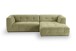 Ecksofa >Tenso< in grün, Webstoff - 292x72x161cm (BxHxT)