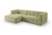 Ecksofa >Tenso< in grün, Webstoff - 292x72x161cm (BxHxT)