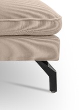 Ecksofa >Toronto< in beige, Kleincord - 202x87x361cm (BxHxT)