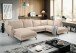 Ecksofa >Toronto< in beige, Kleincord - 202x87x361cm (BxHxT)