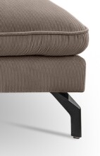 Ecksofa >Toronto< in braun-beige, Kleincord - 361x87x202cm (BxHxT)